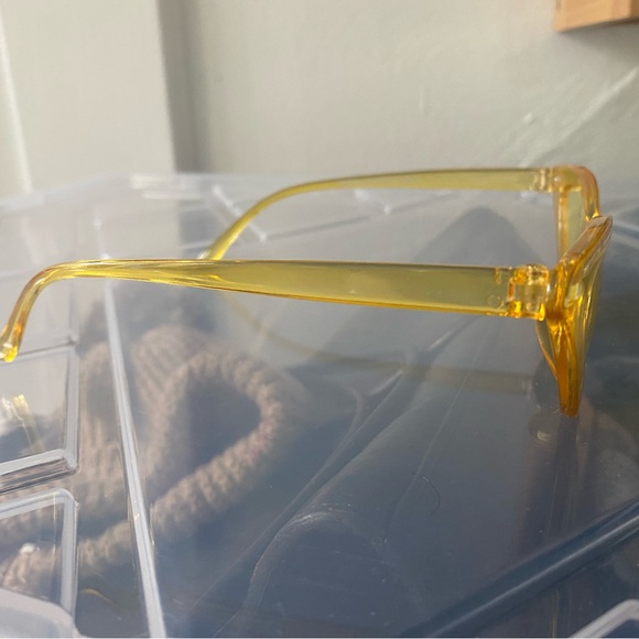 2/$5 Yellow Cat Eye Sunglasses - Picture 3 of 3